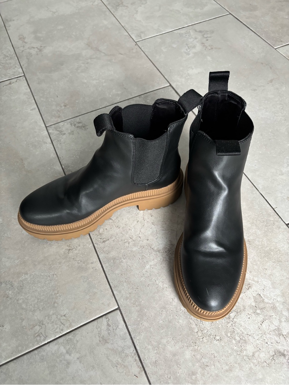 H&M Black Chukka Boots with Tan Sole